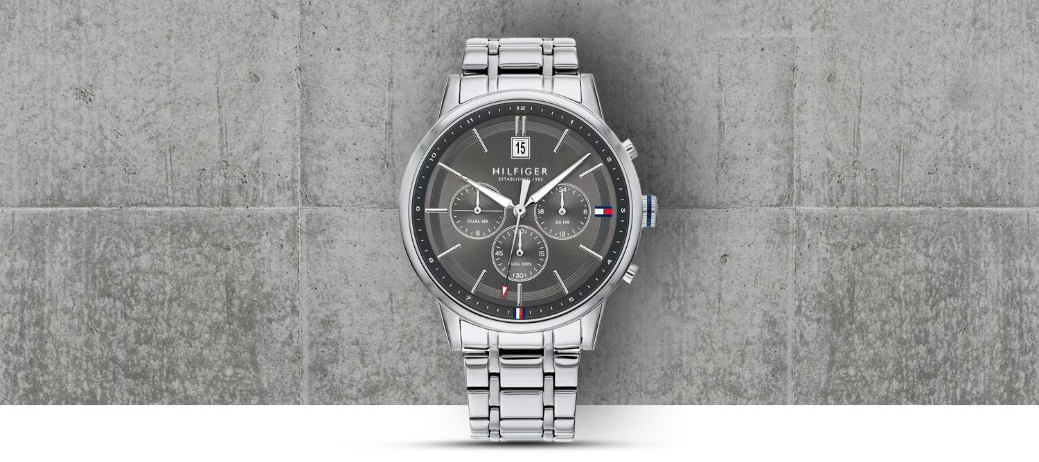 Tommy Hilfiger Men’s Watch Kyle 1791632 Stainless Steel Chronograph with Original Box - Afanaya